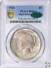 1921 Peace Silver Dollar High Relief PCGS MS-64 CAC