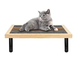 Purife Handcrafted Wood Cat Wall Floating Shelf - Cat Wall Perch & Shelves, Indo