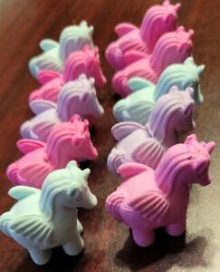 Unicorn Erasers Birthday Party Favors or School Supplies 10 Per Package New