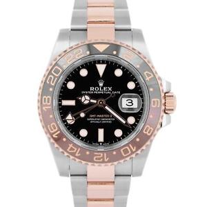 2022 PAPERS Rolex GMT-Master II Two-Tone Root Beer Rose 40mm 126711 CHNR BOX