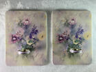 Lena Liu's Garden of Serenity Set of 2 JOY Plate Plaque Floral #1 Bradford Exch