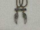 Silver Best Friend Angel Wings Charm 2 Necklaces 2 Pendant BFFFree Shipping