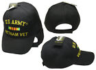 U.S. Army Vietnam Vet Veteran Black Ribbon Embroidered Cap Hat (LICENSED)