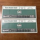 Huge Lot Red Sox 2003 GREEN MONSTER SEAT INAUGURAL YEAR Ticket Stub Collection!