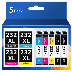 5-Pack Toner Cartridge compatible with Epson 232XL WorkForce XP-4200 XP-4205