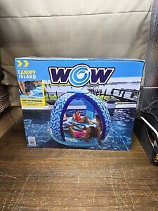 WOW Sports Pool Canopy Island Heavy Duty Inflatable Float, 100