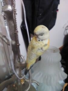 Vintage Porcelain Clip On Parakeet