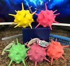 5 Pack of Vo-Toys VIP Latex Spiney Bomb Squeaky Dog Toy Ball ~ Colorful & Fun!