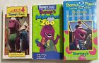 Barney VHS 4 LOT Our Earth Our Home Alphabet Zoo Exercise Circus Parade Numbers