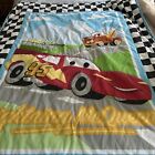 Disney Toddler Bed  Quilted Comforter Cars Lightning McQueen Reversible