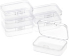 Small Plastic Storage Container Clear, Square Boxes Organizer Containers Travel