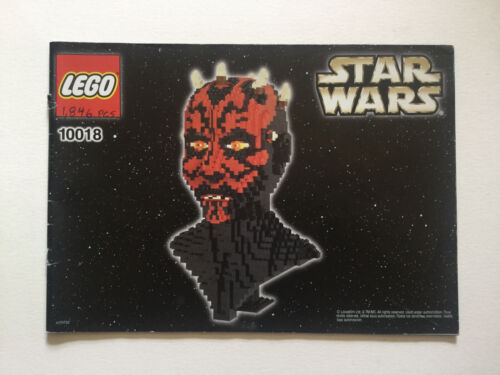Lego Star Wars UCS Darth Maul Bust 10018 Year 2001 Instruction Manual Book Only