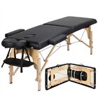 Portable Massage Table Lash Bed Tattoo Table Beauty Folding Bed Adjustable Black