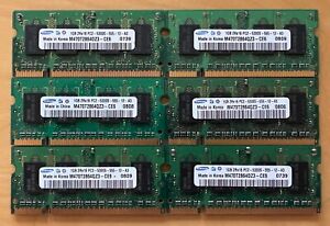 Lot of 6 Samsung 1GB 2Rx16 PC2-5300S Laptop RAM Memory (Total 6GB)