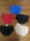 Victoria’s Secret No Show Hiphugger Panties NWT lot Of 5 Size Small Blue Red Blk
