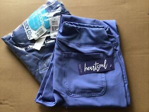 2 New Blue Scrub Pants Extra Small And Small Heartsoul Urbane