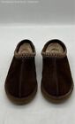 Ugg (5955) Women's Brown Leather Fur Slip On's - Size 8 -