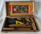 Antique Gilbert Big Boy Wooden Tool Set Box with 11 Tools -  Box Joint