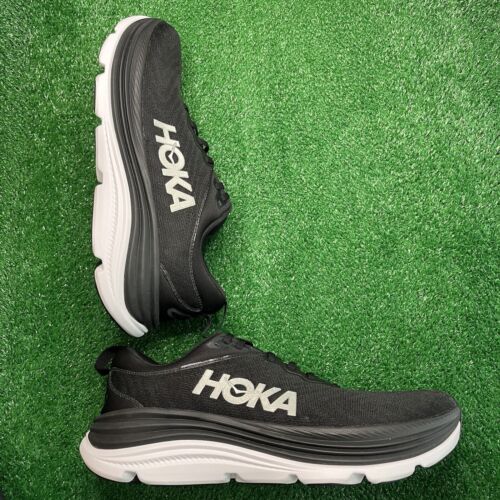 Hoka One Gaviota 5 Men’s Size 11.5 D Black/White Running Shoes 1127929 BWHT