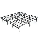 Queen/ King Folding Metal Platform Bed Frame 13 Inch Mattress Foundation 660 LBS