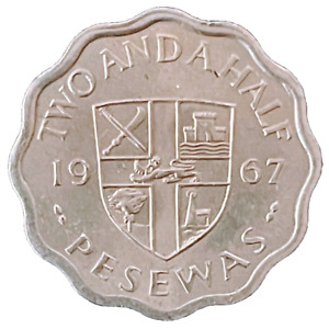 1967 Ghana Coin 2-1/2 Pesewas KM# 14 UNCIRCULATED Africa EXACT COIN SHOWN