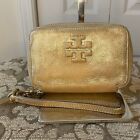 Tory Burch Compact Zip Leather Wallet  Wristlet