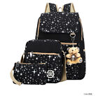 Women Backpack 3pcs/set School Bags Star Printing Cute With Bear For Teenagers