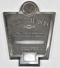 Vintage Chevrolet Legion of Leaders Sales Acheivement Advertising Award Plaque