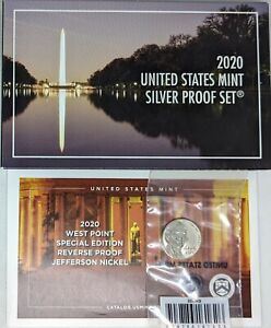 2020 Silver Proof Set - 11 Coins Total w/ Reverse Proof W Nickel in Mint Package