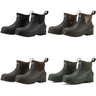 HISEA Men Ankle Rain Boots Waterproof Non-Slip Steel Shank Mud Work Chelsea Boot