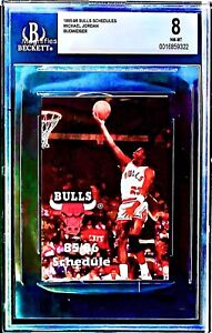 1985-86 Bulls Schedule Michael Jordan/Budweiser BGS NM/MT 8 POP 2 - 0 Higher