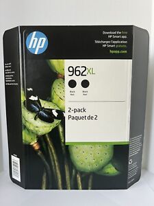 Genuine HP 962XL 2 pack Black Ink Cartridges 3JB35BN Exp 08/25