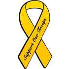 1 Lot of 10 Individual Temporary Tattoos - Support Our Troops Yellow Ribbon