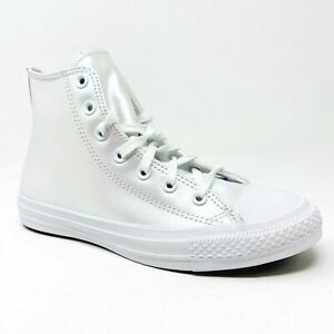 Converse Chuck Taylor All Star Hi White Iridescent Womens Casual Shoes 566094C