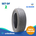 Set of (2) Used 235/60R18 Michelin Defender LTX M/S 107H - 6/32