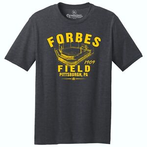 Forbes Field 1909 Baseball TRI-BLEND Tee Shirt - Pittsburgh Pirates
