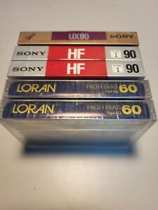 Lot Of 5 Mixed Brands Blank Audio Cassette Tapes NEW