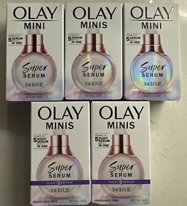 Olay Minis Super Serum - LOT OF 5- Three Super Serum and Two Night Repair! SAVE!