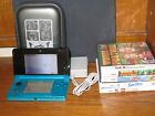 Nintendo 3DS Metallic Blue Console, with charger/case, 4 games, (Tested)