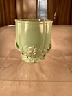 1947 McCoy Pottery Green Glaze Vase/Planter with Handles, Leaf and Berry Motif
