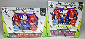 (LOT of 2) 2020-21 Prizm Soccer Premier League Mega Box Red Ice and Pink ICE NEW