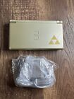 Nintendo DS Lite Gold Triforce Zelda Console Tested & Working - Stylus & Charger