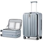 26” Hanke NEW Checked Hard Shell Spinner Luggage Suitcase Grey