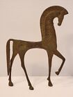 VTG Mid Century Modern Brass Etruscan Horse Sculpture 10