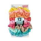 Scunci The Original Hair Textured Scrunchies, Assorted Colors, 12-Pieces