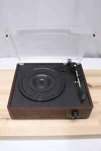 New ListingBluetooth Turntable Vinyl Record Player with Speakers, 3 Speed Belt Driven RCA