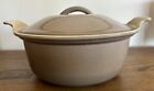 New ListingVintage Le Creuset #22 Dutch Oven Covered Pot Cast Iron In Smoke Gray. Unused!