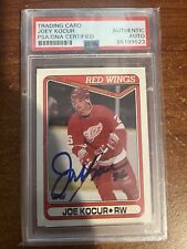 1990-91 Topps Red Wings #55 Joey Kocur RC Rookie AUTO PSA DNA Authenticated Joe