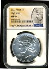 New Listing2021 P PEACE DOLLAR MS 69 NGC SILVER PERFECT high relief CERTIFIED GEM COIN#6526