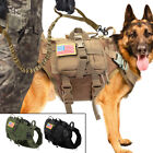 Military Tactical Pet Dog Harness No Pull Heavy Duty MOLLE Training Service Vest